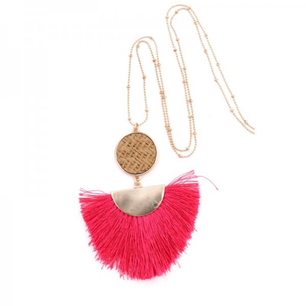 Cotton Tassel Necklace