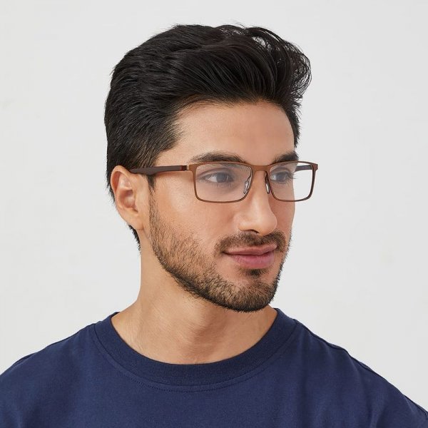 Rectangle Glasses in Metal