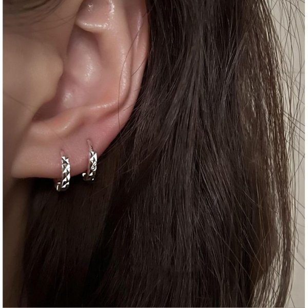 925 Sterling zinc crystal Cut Hook Earrings