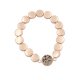 Flat Coin Charm Stretch Bracelet