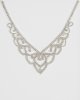Silver Multi Crystal Layer Necklace