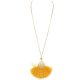 Cotton Tassel Spiral Pendant Necklace