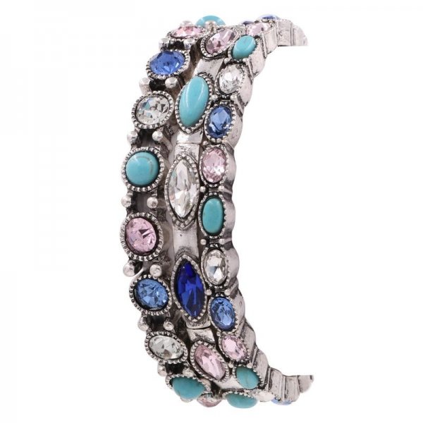Glass Jewel Stretch Bracelet Set