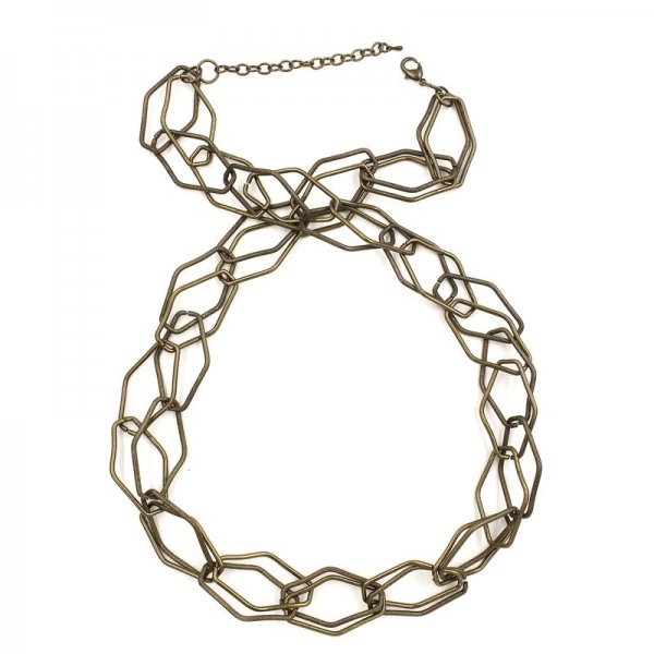 Metal crystal Chain Necklace