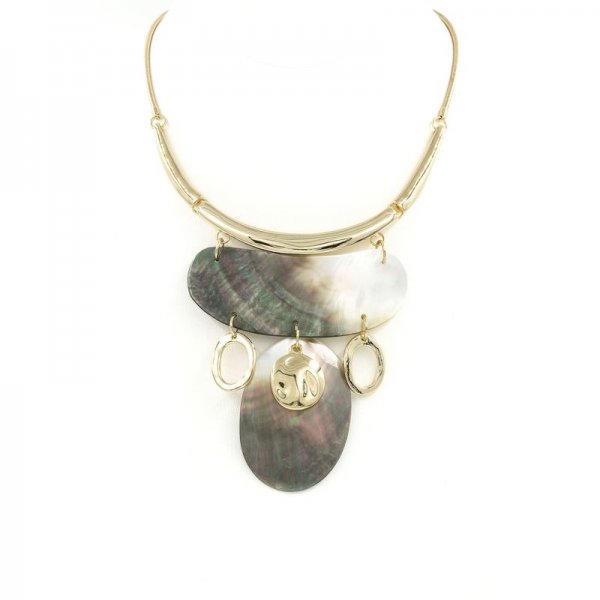 Shell Pendant Statement Necklace