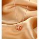 925 Sterling zinc Rose copper Plated Geometric Round Circle Necklace